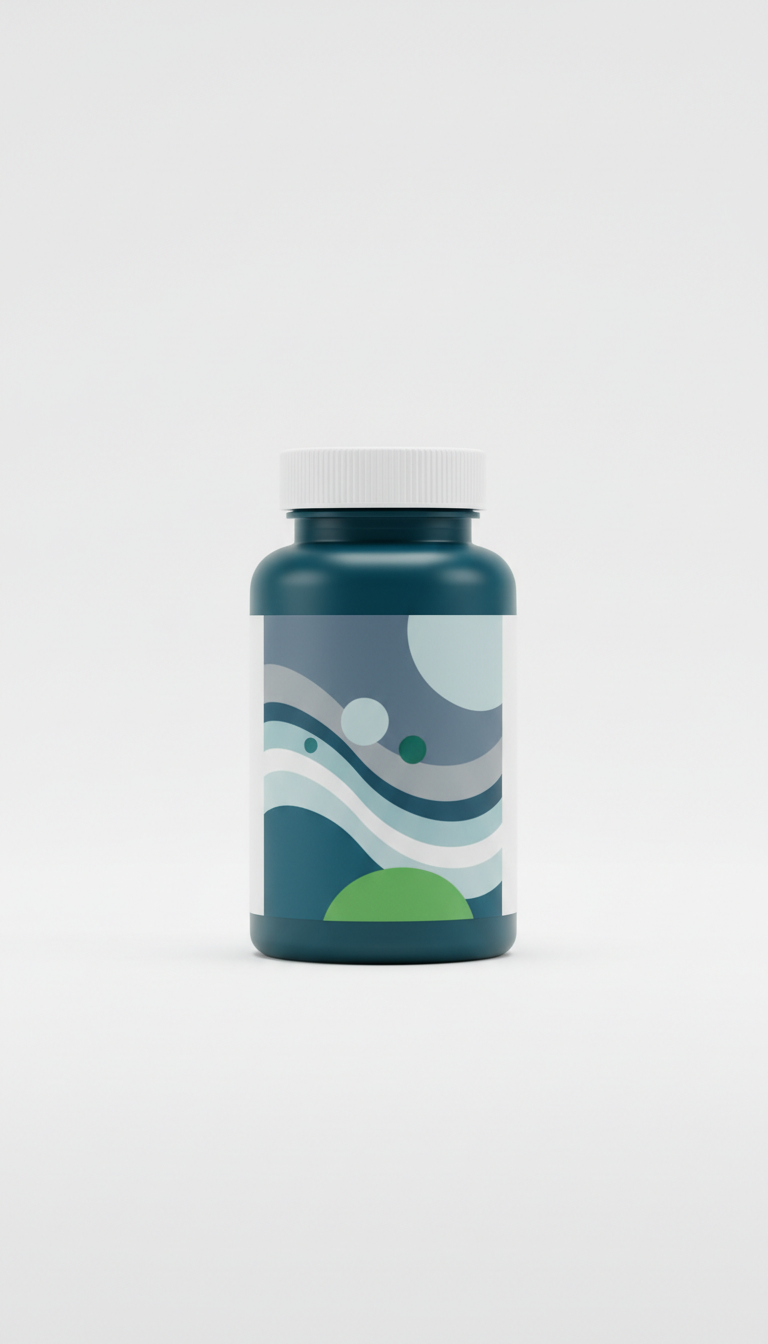 Omega-3 softgel capsules bottle for purity